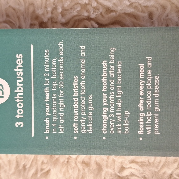 3-Pack Toothbrush Set with Patterns - Picture 2 of 3